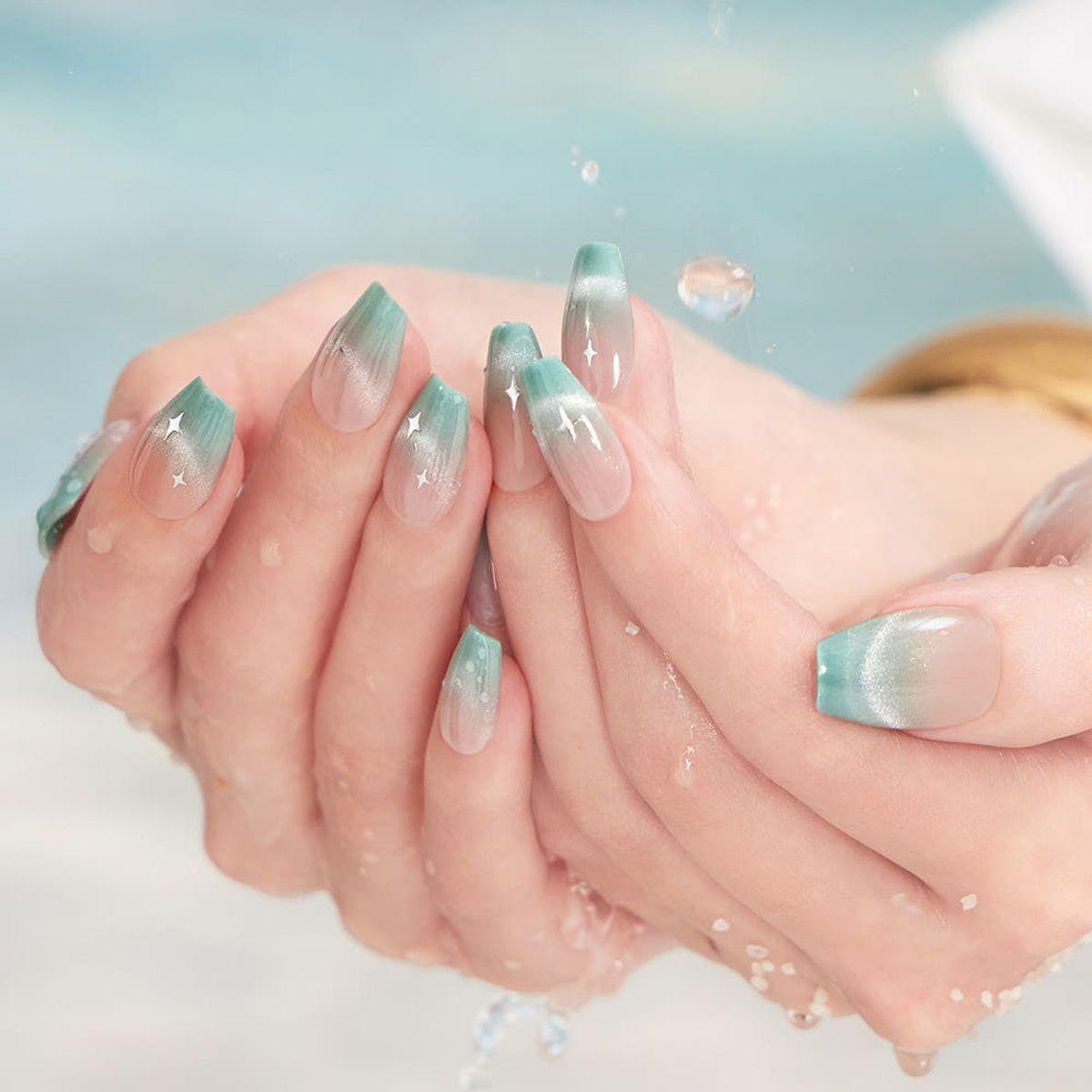 Dashing Diva Magic Press Starlit Jade (Coffin) Nail Tips