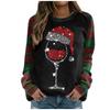 Cartoon Christmas Deer Pattern Women Fashion T-Shirts Long Sleeve 3D Printed