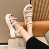 Sandals fairy fairy platform heightening beach shoes summer new casual one-word buckle sports sandals