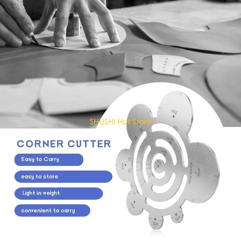 Leathers Craft DIY Tool Leathers Corner Cutting Ruler Leathers Cutting Tools D57B CN