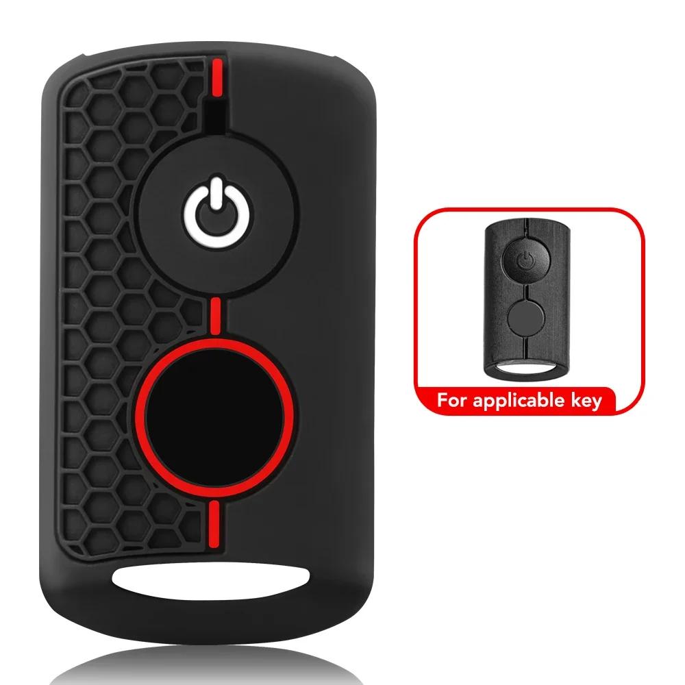 

Силиконовый чехол для ключа-брелока для мотоцикла YAMAHA Aerox 155 XMAX300 QBIX JAUNS NVX155 Nvx MVX 55 из силикагеля, защитный держатель для ключа мотоцикла чёрный