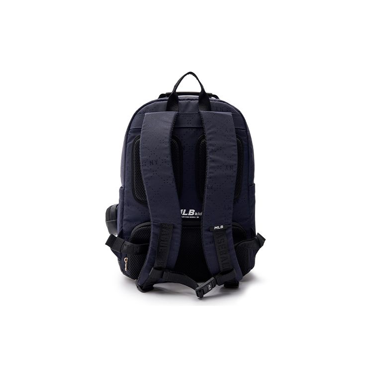 MLB New York Yankees Embroidered Logo Jacquard Zipper Nylon Backpack Men Backpack Dark-Blue 7ABKMD33N-50NYD