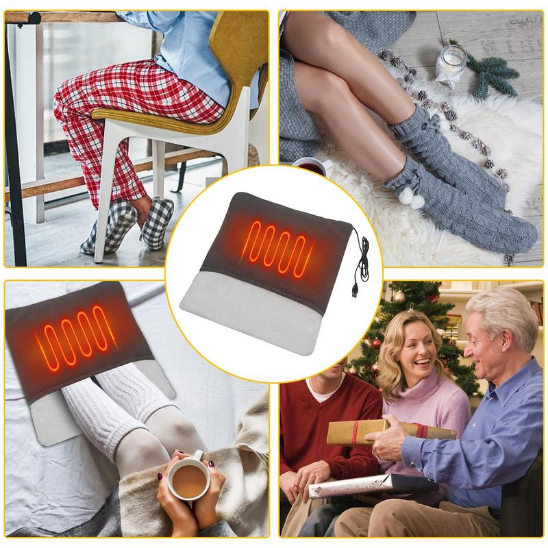 Universal Electric Heating Foot Pad USB Charging Household Washable Winter Soft Plush Foot Warmer Heater Feet Warming Mat