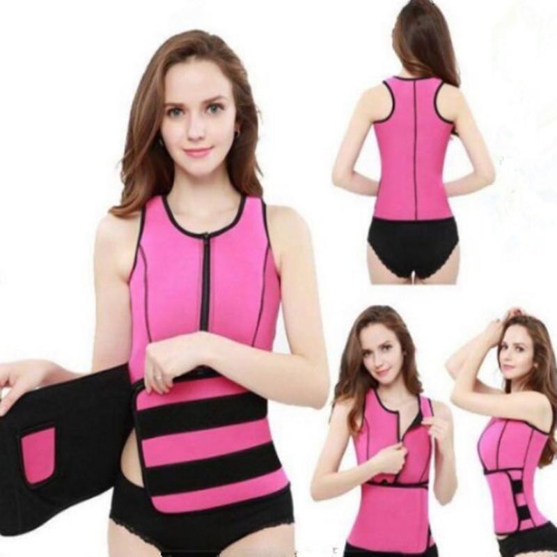 Women's Neoprene Sauna Sweat Vest Waist Trainer Tummy Control Slimming Body Shaper Shapewear