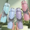 1PC Simple Grey Butterfly Art 750ml Color Plastic Sports Water Bottle Leakproof Flip Straw Lid Suitable for Sports Office Home Use
