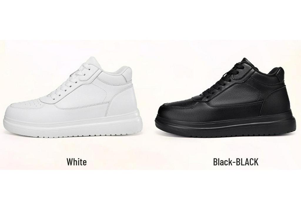 Men's Breathable 10cm Height Increasing Sports Shoes - Autumn Korean Style Mid-Top Casual Sneakers