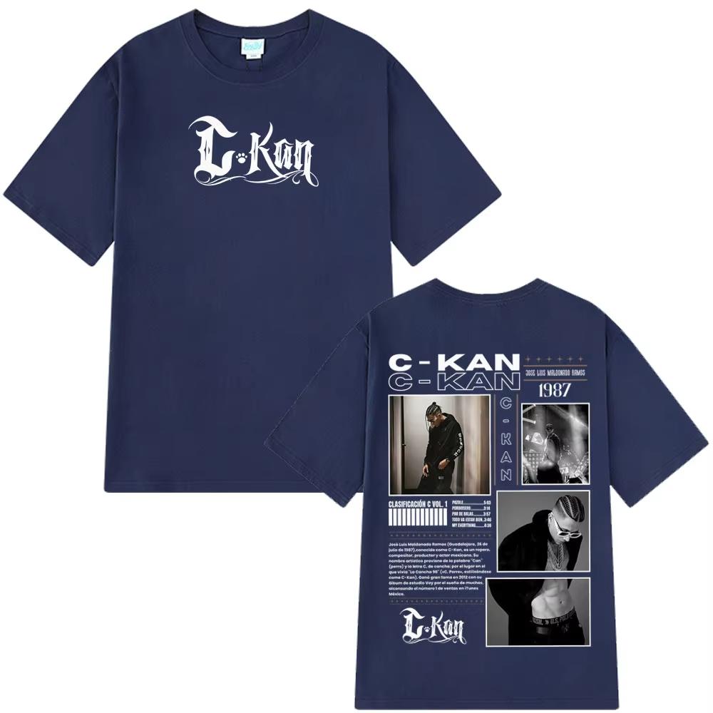 Singer Ckan Tour 2026 album graphics 100Cotton Mens Tshirt Fashion Hip Hop Oversized Retro Unisex Oneck Short Sleeve shirt