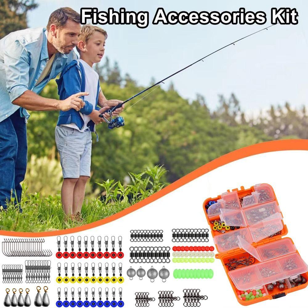 Lure Storage Box Fishing Tackles Box Swivels Clips Fishing Hooks Set Box Hook Case