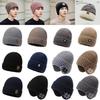 Knit Beanie Hat With Letter Embroidery For Winter Warmth And Casual Style