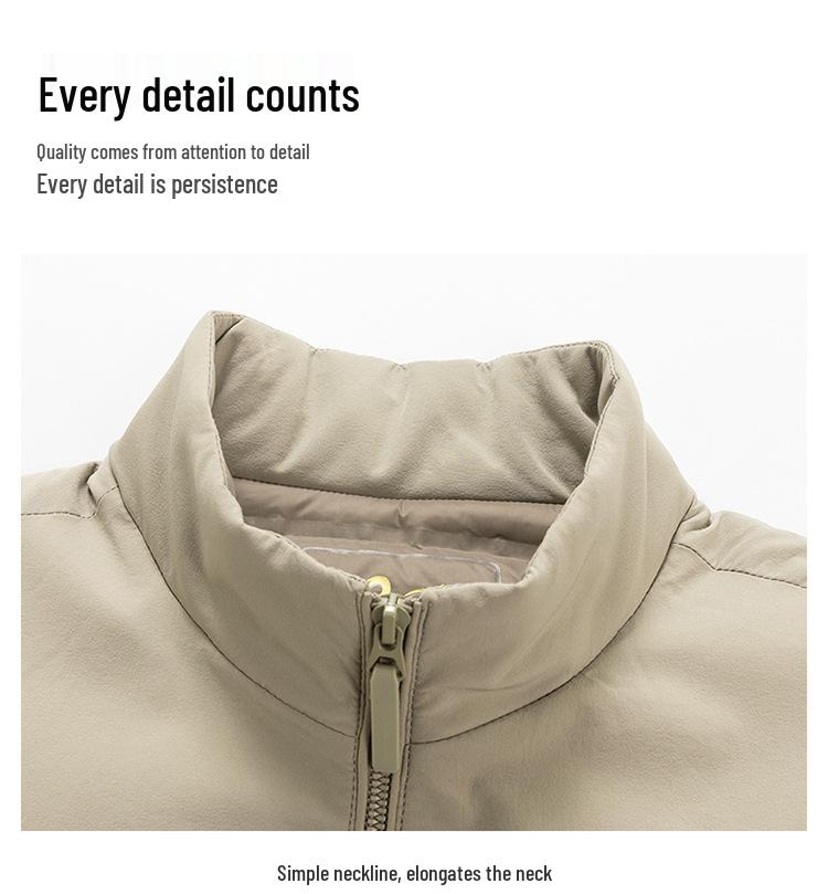 2025 Winter Herren Luxus Daunenweste Ärmellos Stehkragen