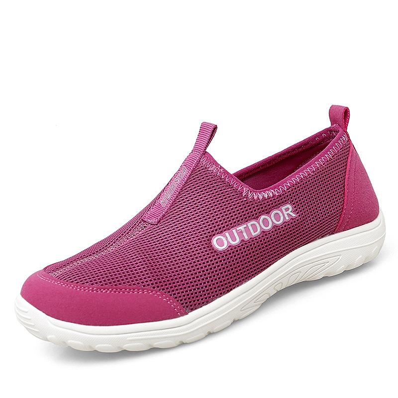 

Cloth shoes mesh breathable single shoes lazy outdoor large size 48