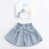 Girls' Outfit Korean Style Children's Clothing Girls' Summer New Fashion Lady Sleeveless T-shirt + Skirt Pants Set