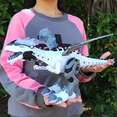 Neue große Größe 47 cm Elektronischer Walking Dinosaurier Spray Mechanische Dinosaurier Brüllen Flash Cartoon Roboter Lernspiel Konsole Kinder Spielzeug Geschenk