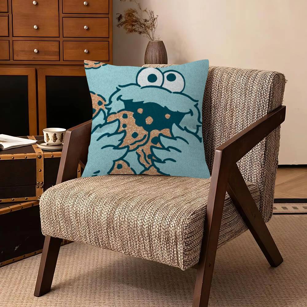CCookies Monster Cartoon Pillow Gift Home Office Decoration Bedroom Sofa Car Cushion Cover Case X