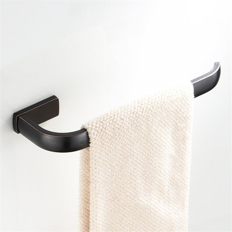 Tuqiu Towel Hanger Wall Mounted Rose Gold Towel Rack Bathroom Brass Gold Towel Bar Rail White Towel Holder
