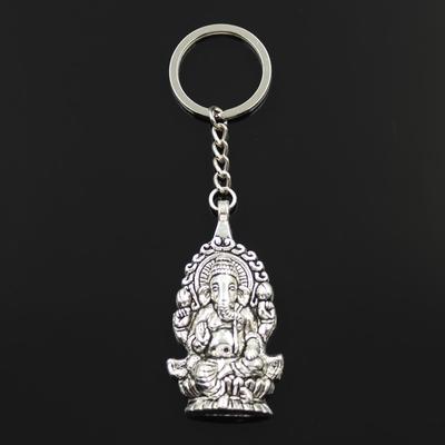 Νέο Μοδάτο Μπρελόκ 62x32mm Ganesha Βούδας Ελέφαντας Σχέδια DIY Γυναικεία Κοσμήματα Κρίκος Κλειδοθήκης Αυτοκινήτου Κάτοχος Δακτυλίου Αναμνηστικό Για Δώρο