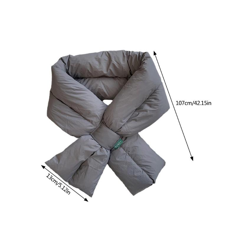 Sciarpa Collo Calda Invernale da Donna, Scaldacollo, Colore Unico, Leggera, Imbottita, Piumino, Sciarpe, Copricollo per Sci all'Aperto