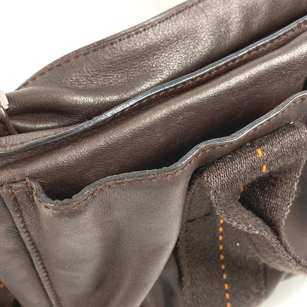HERMES Orange stitch Caravan Horizontal PM 2WAY Shoulder Bag Hand Bag