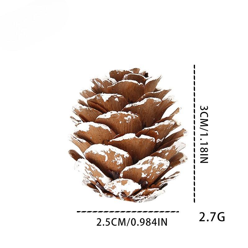

Christmas Decorations: Natural Pinecones Dusted with White Powder, Handmade Christmas Tree Garlands Materials, Douglas Fir Photography Props 3-4cm
