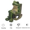 Creative Solar Powered Frog Night Light Mini Resin Frog Sculpture Animal Statue  Garden Decoration