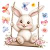 Easter Bunny Window Clings Cartoon Egg Stickers Cute Decoration For Home Classroom Nursery Shop Glass Display Decorations