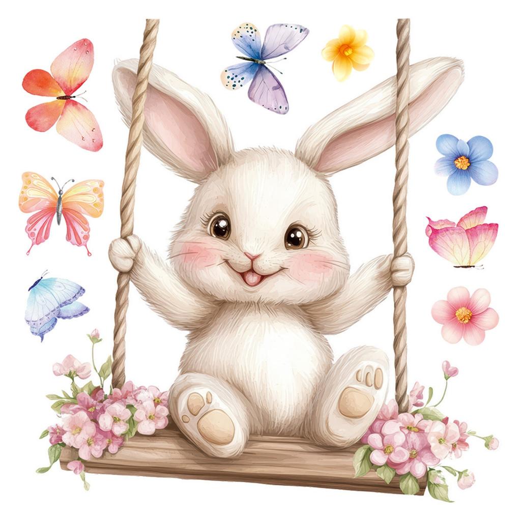 Easter Bunny Window Clings Cartoon Egg Stickers Cute Decoration For Home Classroom Nursery Shop Glass Display Decorations