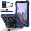 For Samsung Galaxy Tab A7 Lite 8.7-inch T225/T220 Case Silicone+PC Kickstand Tablet Cover with Handy Strap,Shoulder Strap