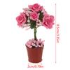 1:12 Dollhouse Miniature Flower Mini Potted Plant Rose Flowerpot DollHouse Decor Bonsai Model Garden Home Ornament Furniture Toy