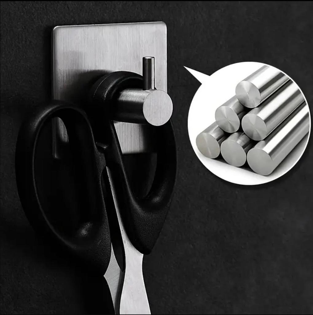 Stainless Steel Heavy Duty Adhesive Hook With Removable Design For Home Organization