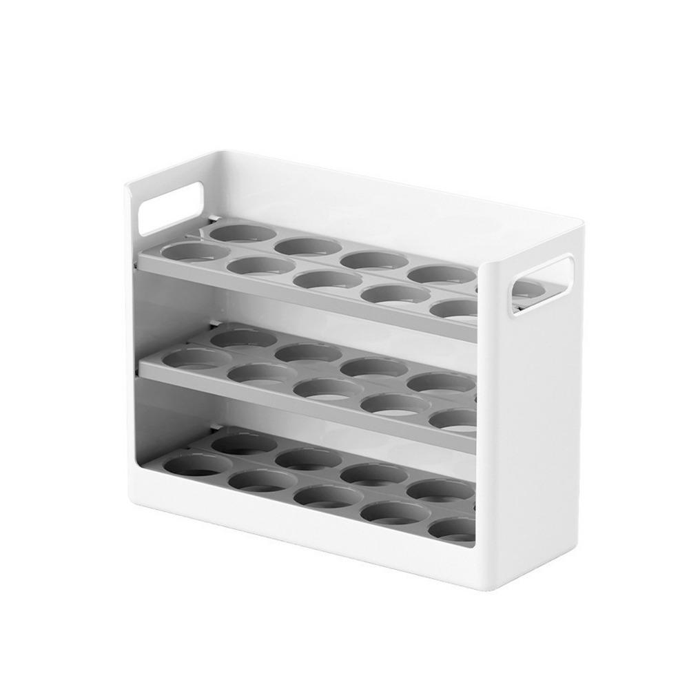 Plastic Flip-top Egg Storage Box 30 Grids Egg Storage Tray Portable Egg Carton  Refrigerator