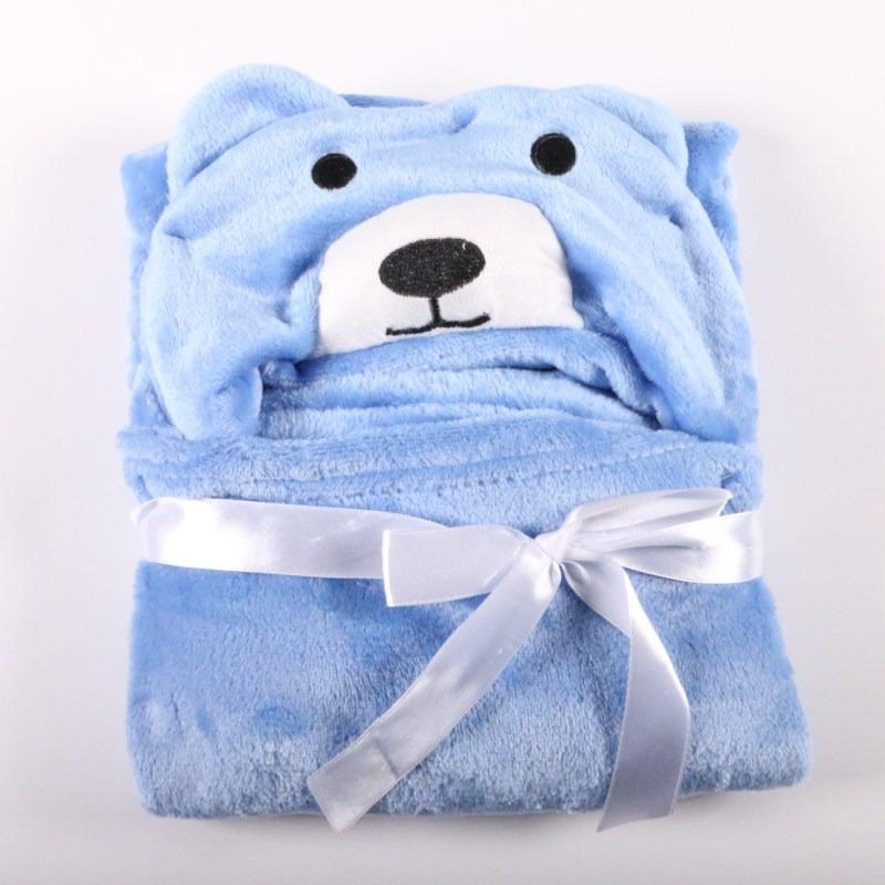 

Малыш Мальчики Девочки Мультяшный Плюшевый Приемный Плед Накидка Обертывание Халат с капюшоном one size