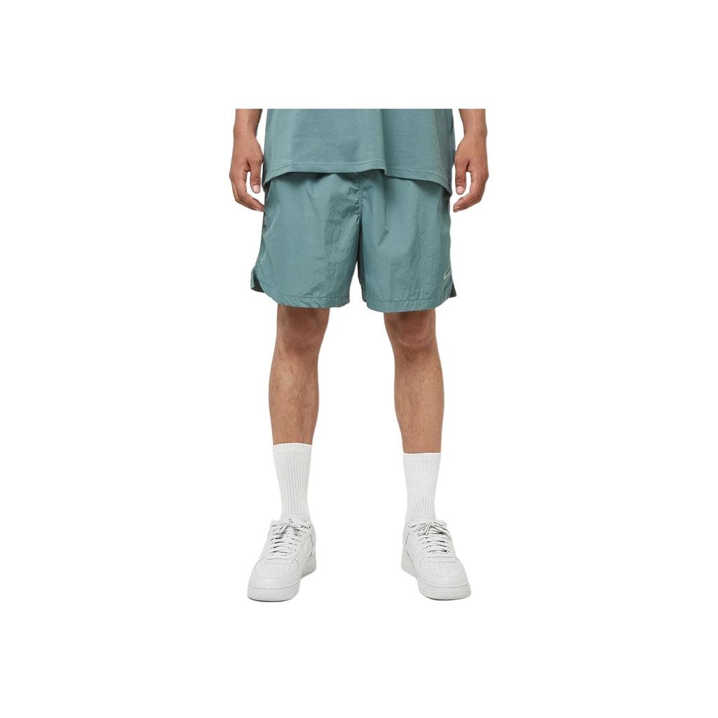 Nike Logo Print Solid Color Elastic Waist Three-Quarter Casual Shorts Men Shorts Green FN8194-382