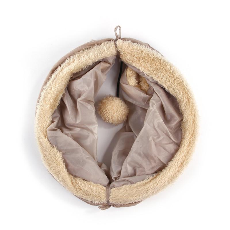 Pet Supplies Cat Tunnel Can Receive Folding Suede Cat Tunnel Cat Toy Drill Bucket. Pet Toys Cats Toys Pet Supplies