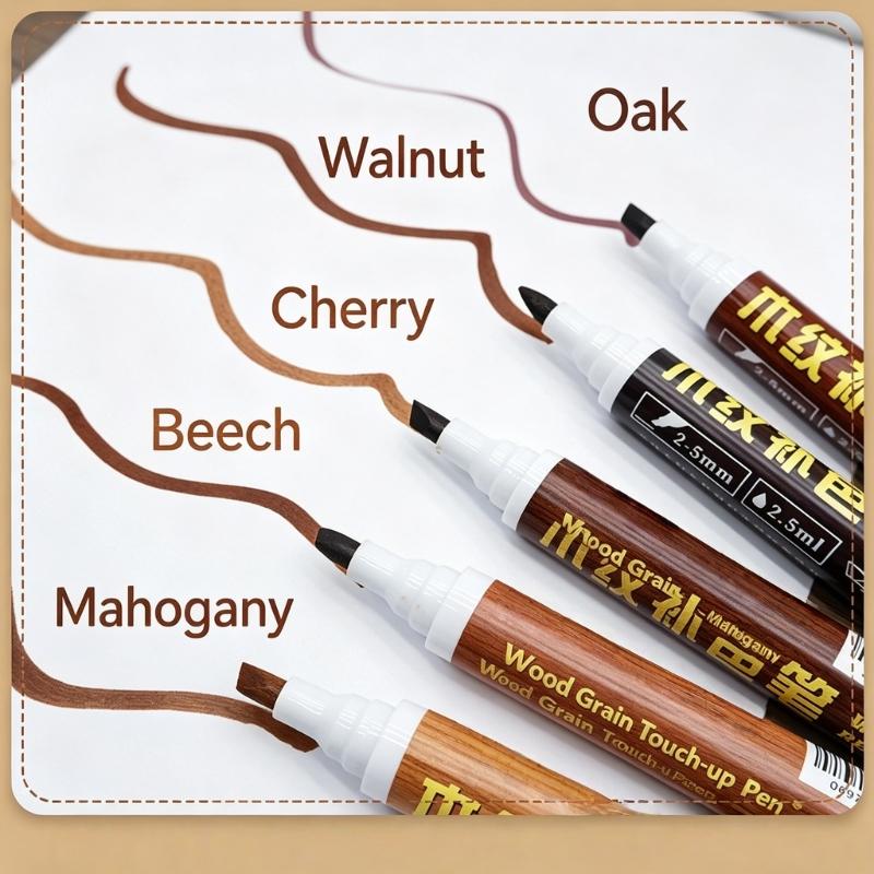 Furniture Repair Pen Wood Markers for Stains, Scratches, Wood Floors, Table and Desk, Wood Scratch Repair Restore Pen