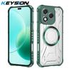 KEYSION Transparent Magnetic Case for Honor 400 Pro 5G Silicone+PC Heavy Duty Shockproof Phone Cover for Huawei Honor 400 Lite