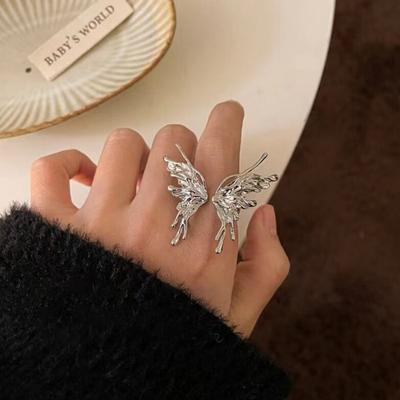 1 Pcs Temperament Butterfly Ring Women Retro Fashion Open Ring Ring