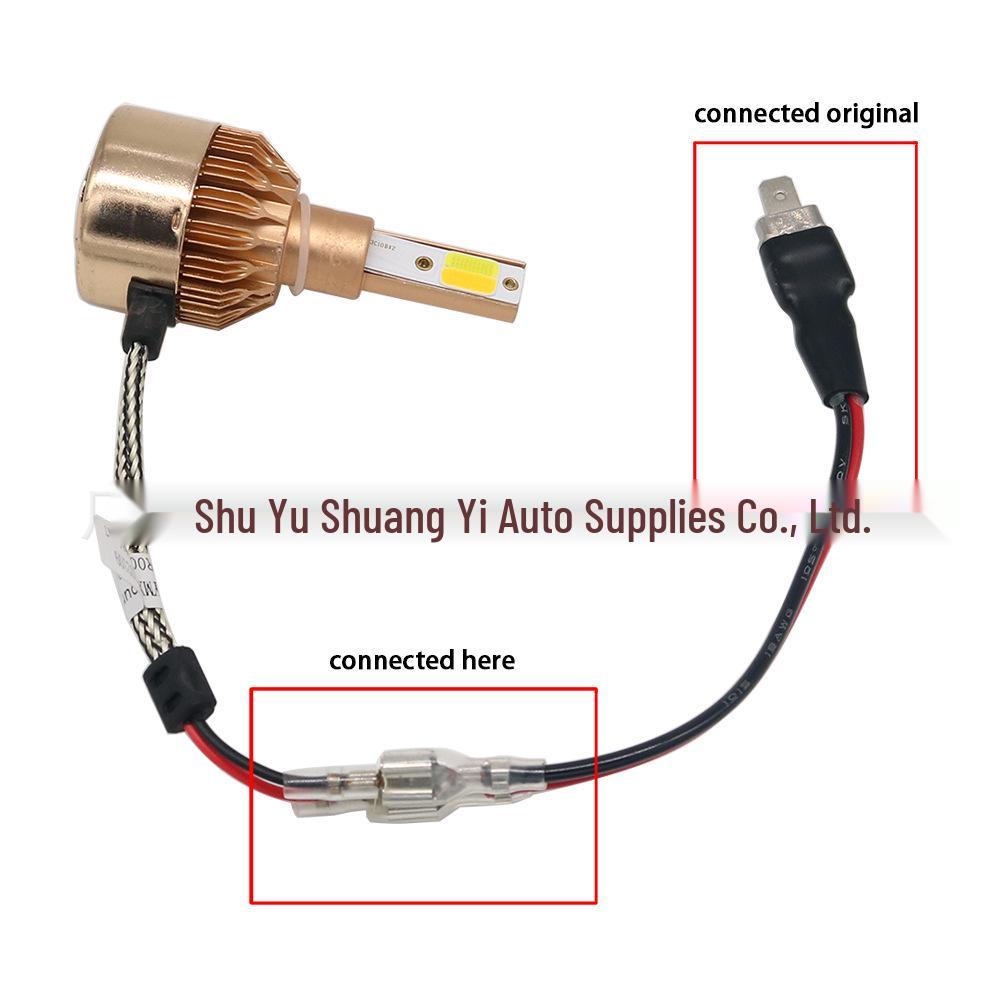 H1/H3 Headlight Converter Cable Adapter with Bracket