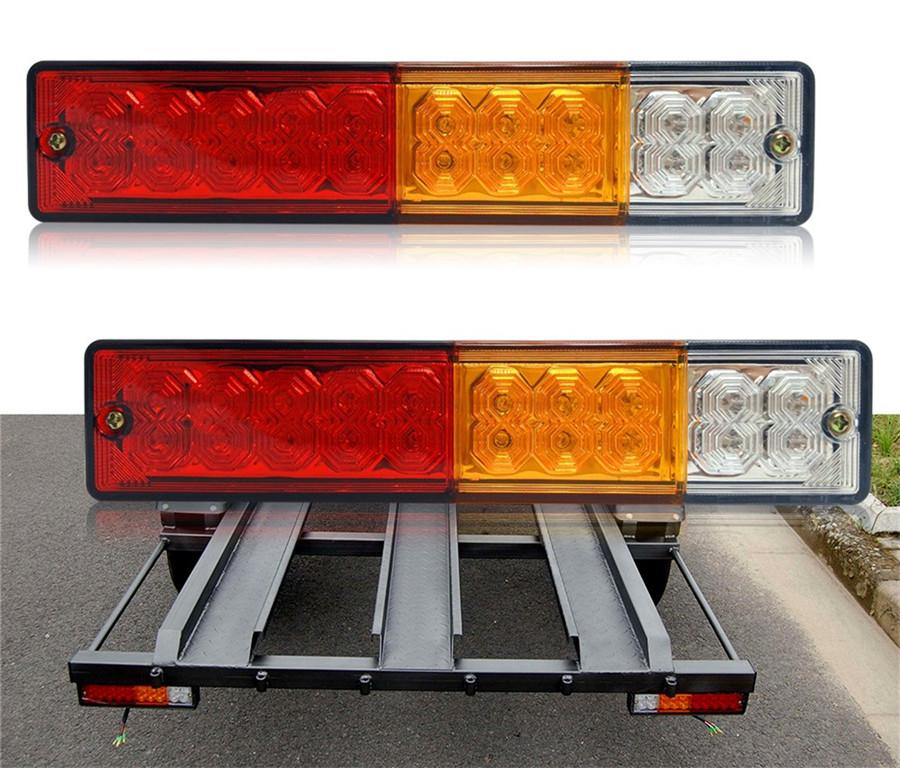 Waterproof 3 Colors 20 LED Truck Taillight Stop Brake Turn Signal Light Lamp 12V