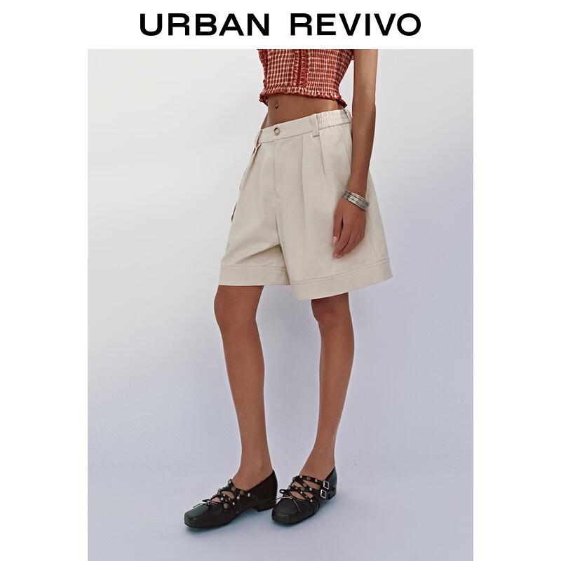 UR 2025 Autumn Women's Half Elastic Waist Shorts