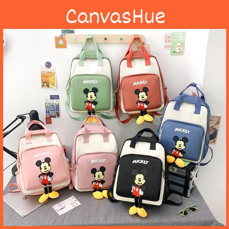 Design Blocked Color Children Backpack For Daily School Use
