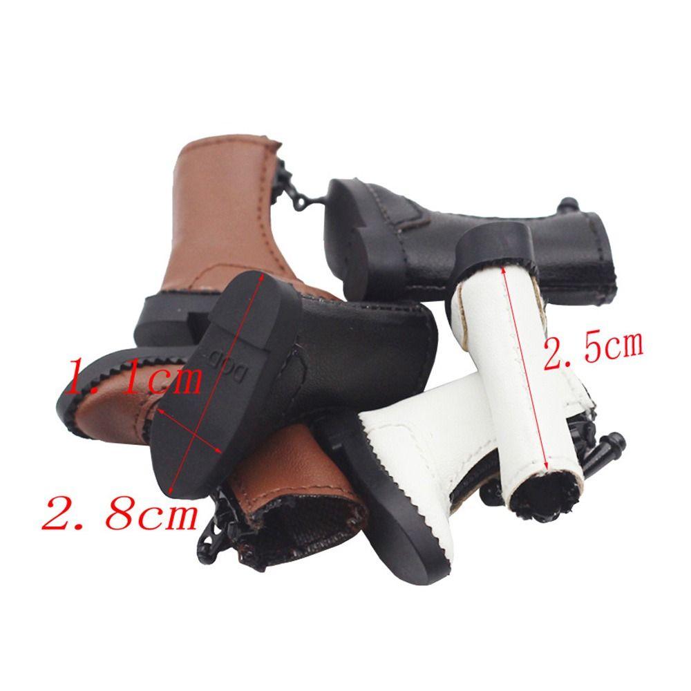 for 1/12BJD Doll Cute Handmade Cowhide Dolls Shoes Leather Shoes Doll Boots New Casual