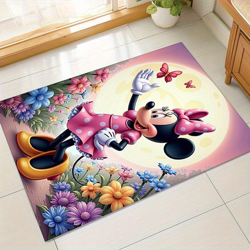

1pc. Minnie Mouse Inspired Floral Rug - Perfect for Home Decor, Office Carpet, Outdoor Mat, Gift Ideaz041167 60cm by 90cm