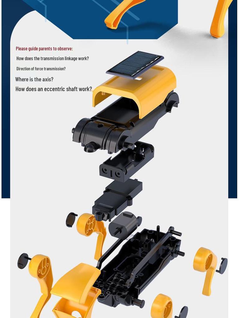Solar-Powered Remote Control Robot Dog: Children's Educational DIY Quadruped