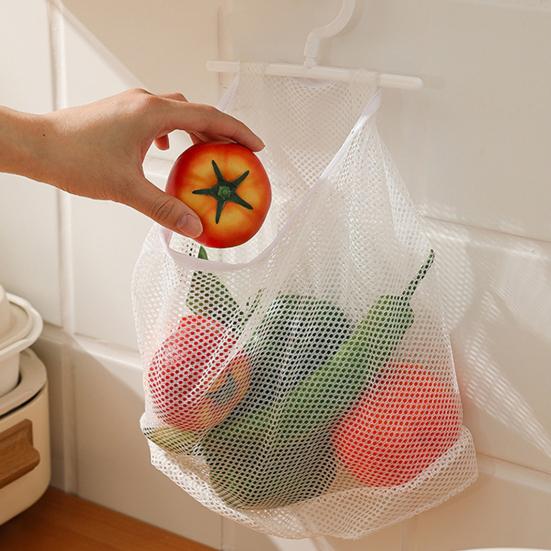 Clothes Mesh Bag Large Capacity Wall-Mounted Polyester Dirty Clothes Toys Basket Underwear Storage Net Bag Home Supplies