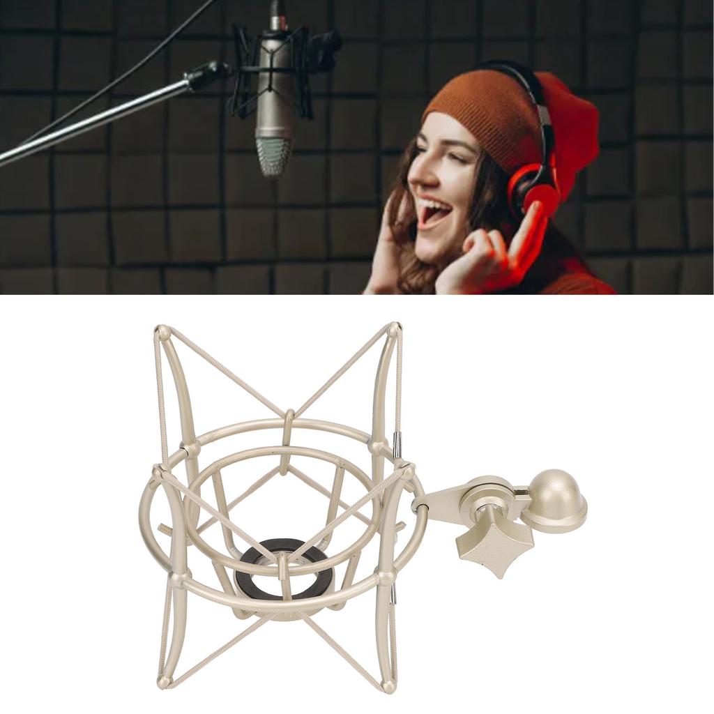 Microphone Shock Mount Zinc Alloy Anti Vibration Studio Mic Shockmount Stand Secure Support for Recording Station Studio