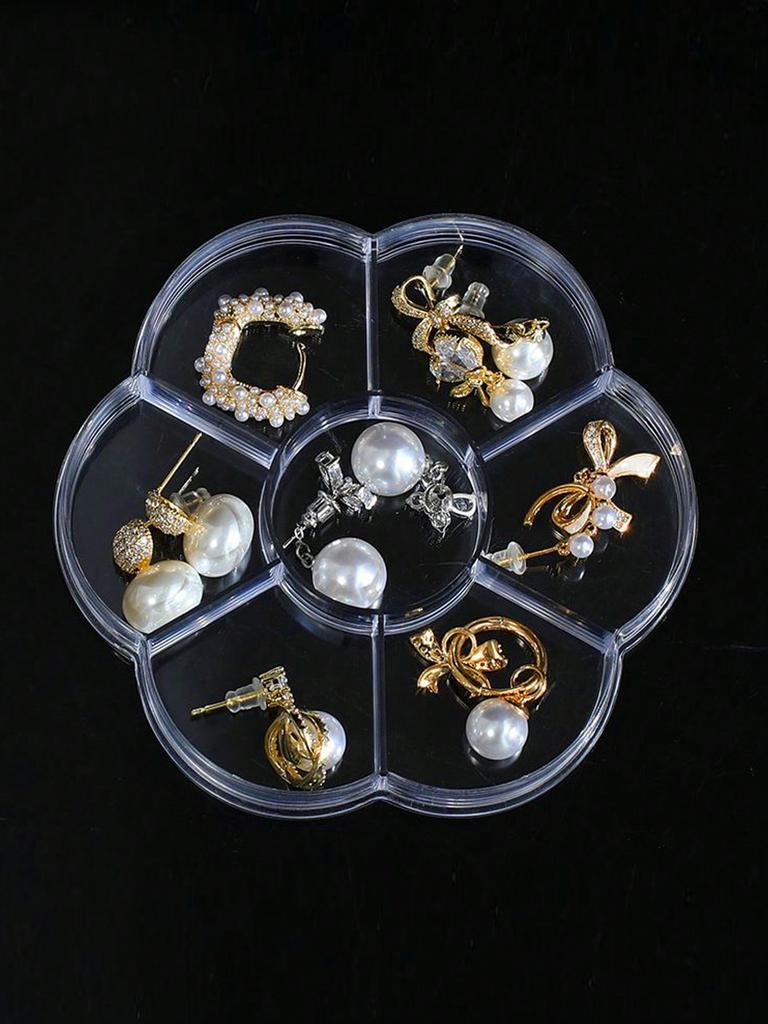 1pc Empty Clear Plastic Organizer Box 6/7/12/24Grids Plastic Box Y2K Nail Art Rhnestone Storage /Container Tool