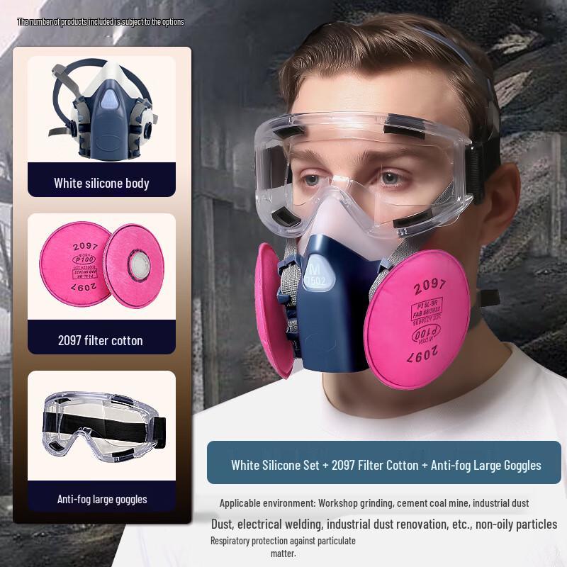 Longchan Industrial Dust Mask with Anti-Fog Eyewear