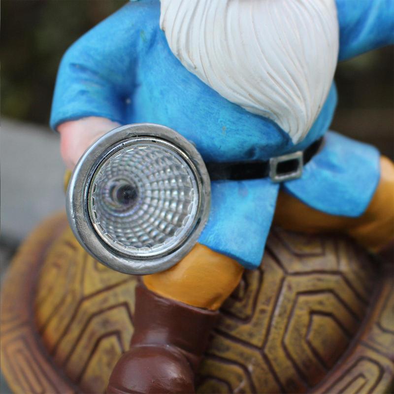 Turtle Garden Decor Turtle Statue With Solar Light And Gnome Waterproof Tortoise Sculpture Lawn Decoration For Balcony Courtyard