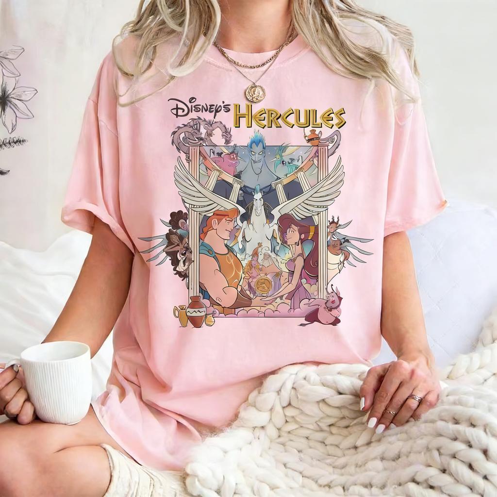 Best-selling Hercules Vintage Loose-fitting Breathable Short-sleeved T-shirt for Unisex's Clothing