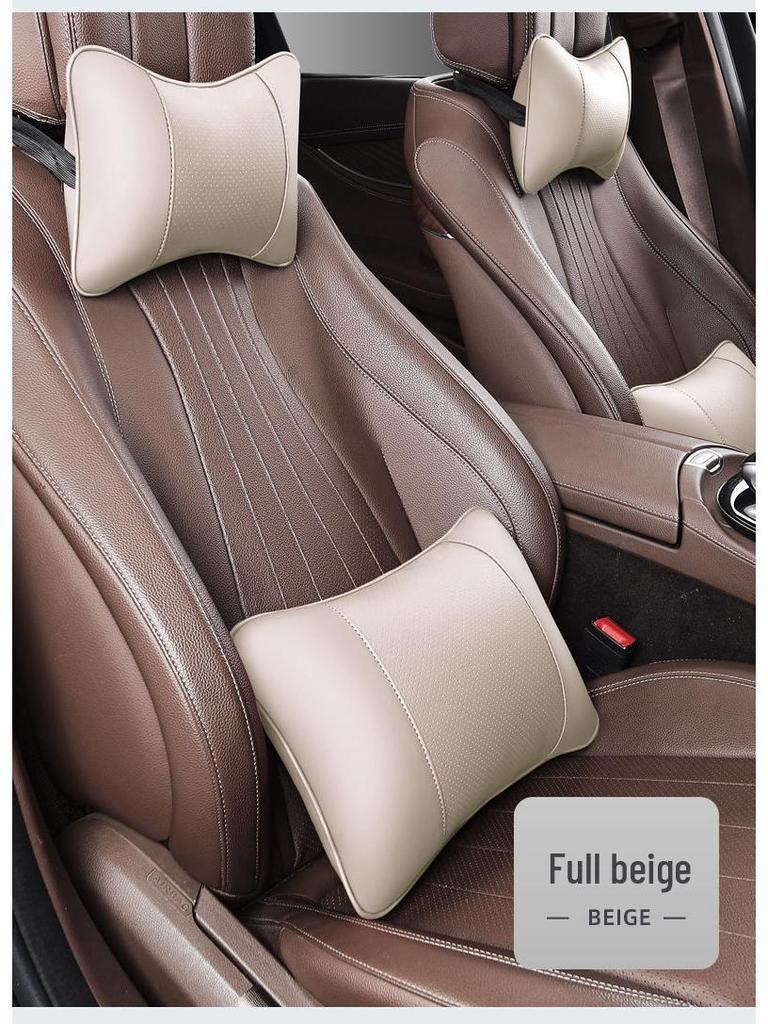 Zestaw poduszek podpierających szyję i lędźwie na zagłówek samochodowy na poduszkę oparcia